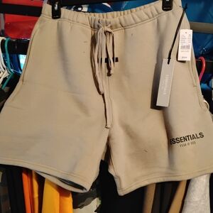 Essentials Beige Athletic Men Shorts